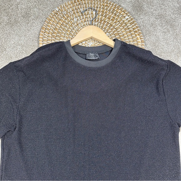 SOLD | Dressed in Lala Casual Luxe Midi Dress in Black Disco Sparkle Boxy S - Picture 5 of 16